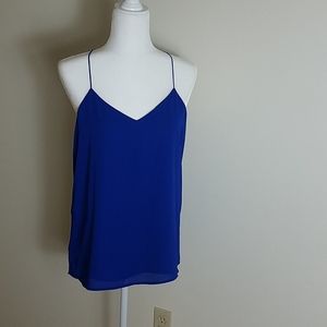 Express blue and black reversible tank top
